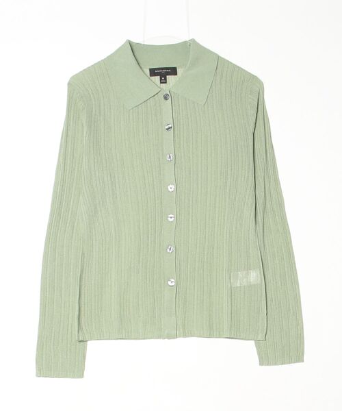 BANANA REPUBLIC バナナリ パブリック カーディガン ベージュ サイズ:S | 25春夏 コットン タイ フロント カーディガン / ニット | ショート丈 長袖 Vネック リボン コットン | トップス セーター【レディース】【中古】 BANANA REPUBLIC（バナナリパブリック） カーディガン BANANA REPUBLIC