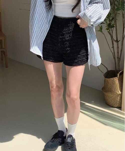ブラックショートパンツ ウエストゴム パンツ ウエストゴムショートパンツ レディース : ZOZOTOWN Yahoo!店