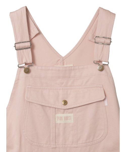 [週末限定セール]PINK HOUSE サロペットイエローコットンオーバーオール セットアップ スカート 女の子 キッズ オーバーオール おしゃれ