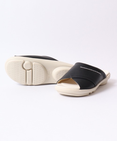 「Re:getA」 フラットサンダル M ブラック レディース_画像2