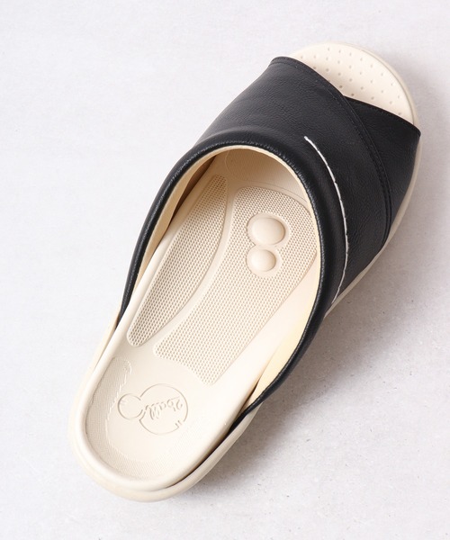 「Re:getA」 フラットサンダル M ブラック レディース_画像4