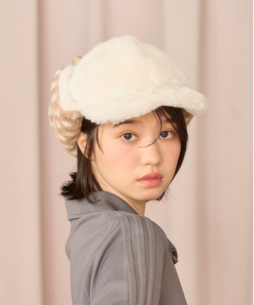 「kaorinomori」 帽子 M/57.5cm ライトブルー レディース_画像3