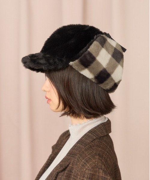 「kaorinomori」 帽子 M/57.5cm ライトブルー レディース_画像6