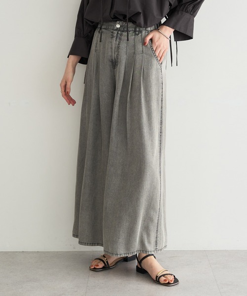YECCA VECCA（イェッカヴェッカ） ワイドパンツ ジーンズ デニム