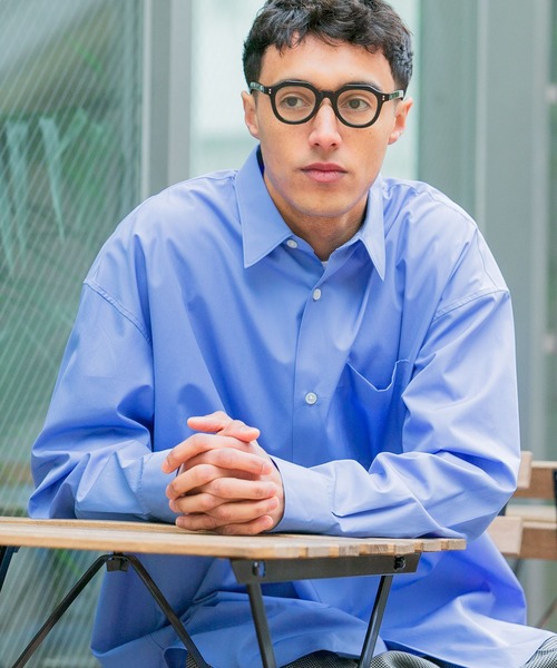 「THOMAS MASON」 長袖シャツ「THOMAS MASONコラボ」 MEDIUM ブルー メンズ_画像6