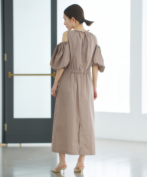 「VERMEIL par iena」 7分袖ワンピース FREE ネイビー レディース_画像7