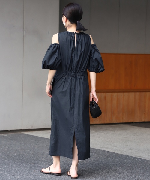 「VERMEIL par iena」 7分袖ワンピース FREE ネイビー レディース_画像10