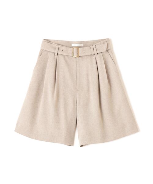パンツ 「防シワ」スラブツイルショートパンツ レディースの画像