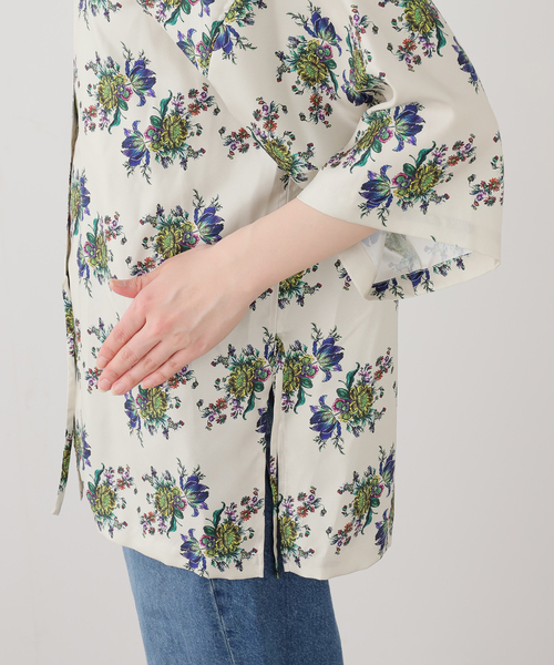 ブラウス シャツ 「FUMIE TANAKA/フミエタナカ」flower satin SH シャツ レディースの画像