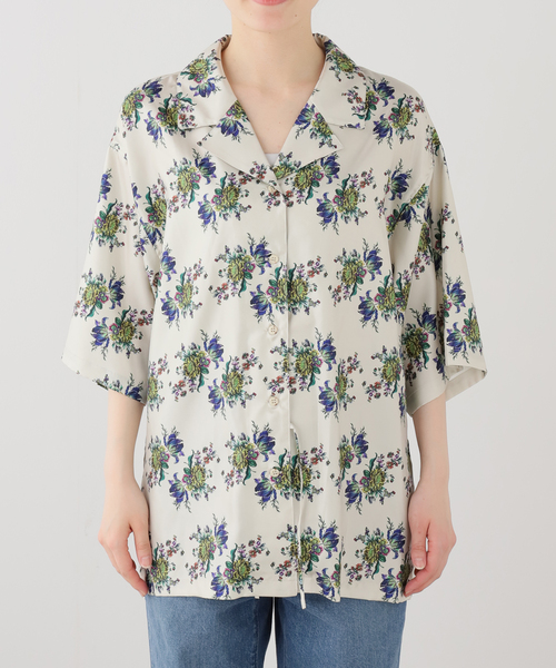 ブラウス シャツ 「FUMIE TANAKA/フミエタナカ」flower satin SH シャツ レディースの画像