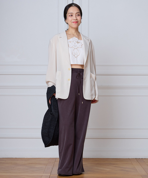 ジャケット テーラードジャケット IENA LA BOUCLE シアードレーピージャケット レディースの画像