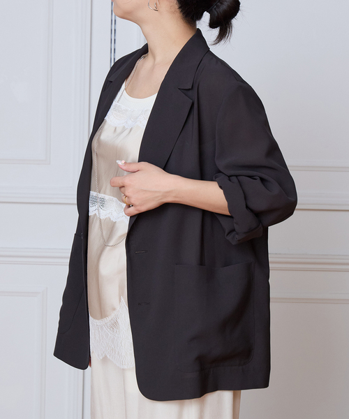 ジャケット テーラードジャケット IENA LA BOUCLE シアードレーピージャケット レディースの画像