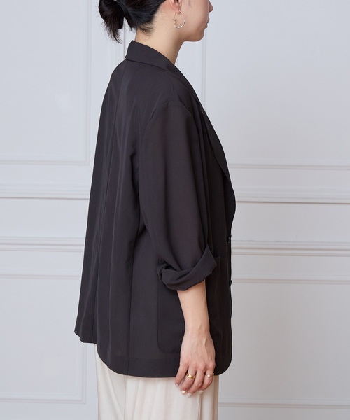 ジャケット テーラードジャケット IENA LA BOUCLE シアードレーピージャケット レディースの画像