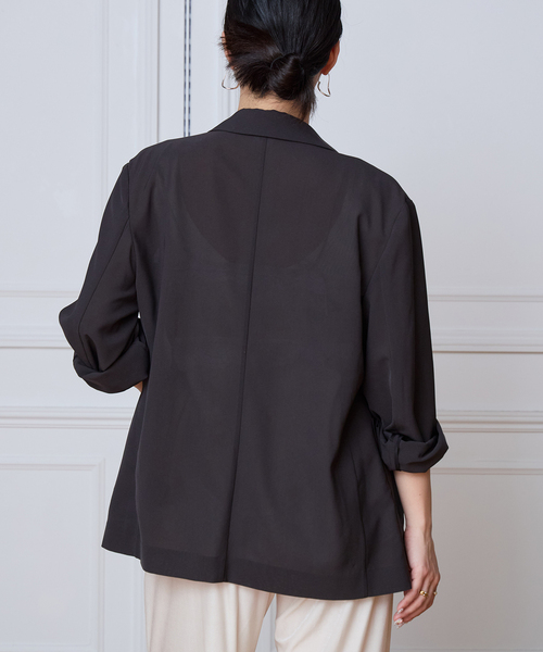 ジャケット テーラードジャケット IENA LA BOUCLE シアードレーピージャケット レディースの画像