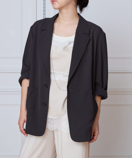 ジャケット テーラードジャケット IENA LA BOUCLE シアードレーピージャケット レディースの画像