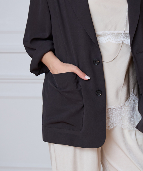 ジャケット テーラードジャケット IENA LA BOUCLE シアードレーピージャケット レディースの画像