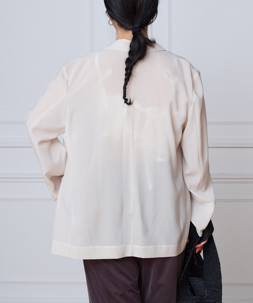 ジャケット テーラードジャケット IENA LA BOUCLE シアードレーピージャケット レディースの画像