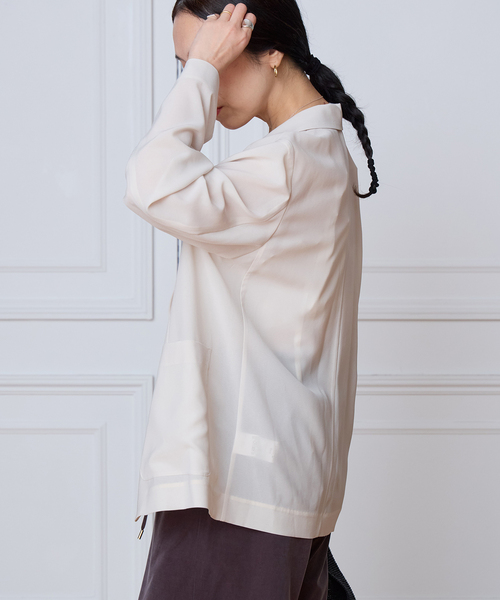 ジャケット テーラードジャケット IENA LA BOUCLE シアードレーピージャケット レディースの画像
