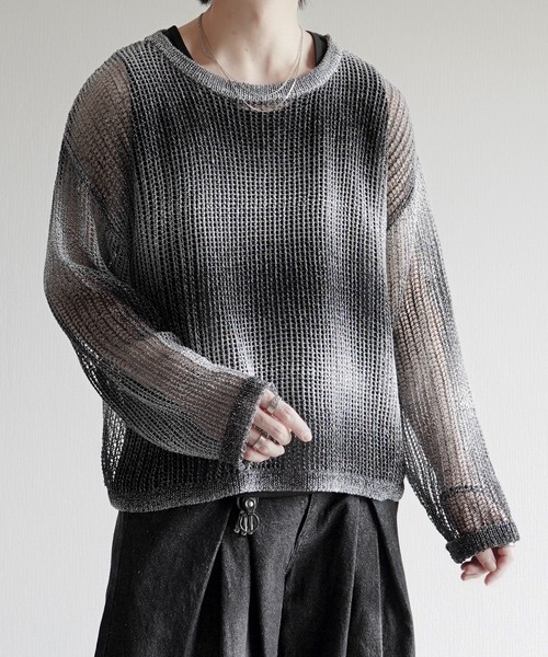 NVRFRGT（ネヴァーフォーゲット） セーター ニット SEMI SHEER OPEN