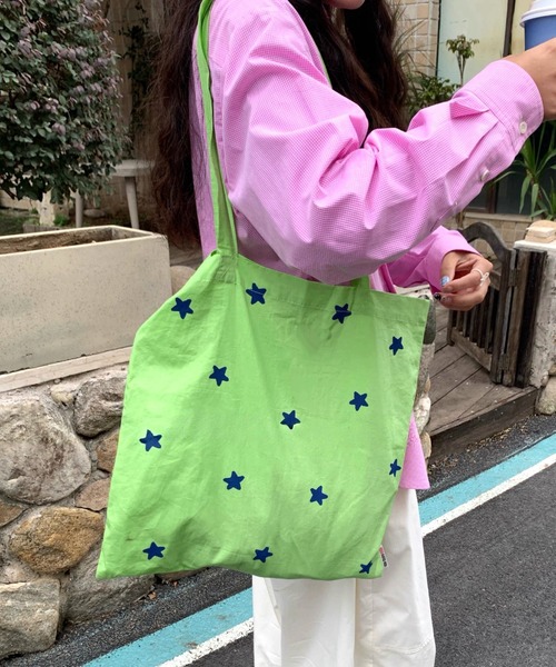 トートバッグ バイカラーSTARロゴトートバッグ レディース メンズ