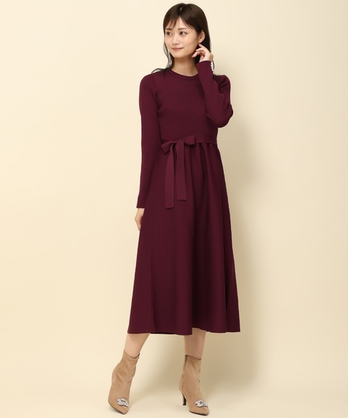 「MISCH MASCH」 ニットワンピース フリ- ブルー レディース_画像8