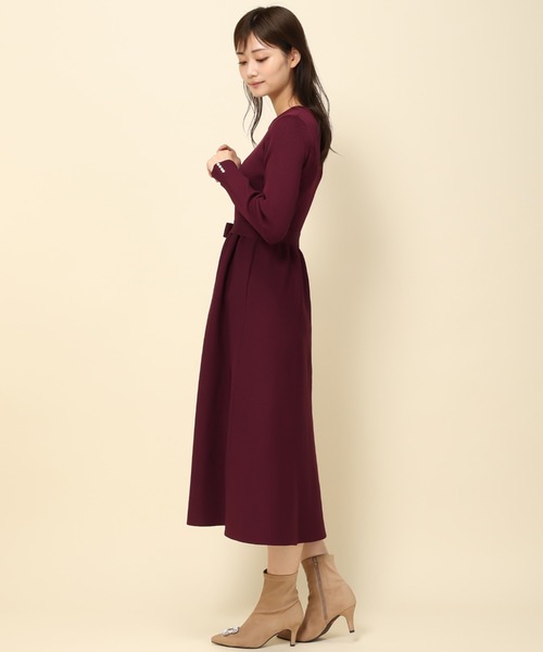 「MISCH MASCH」 ニットワンピース フリ- ブルー レディース_画像9