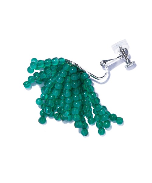 イヤリング 「IRIS 47」gordian earring green agate/ゴーディアン イヤリング グリーンアゲート BO274の画像