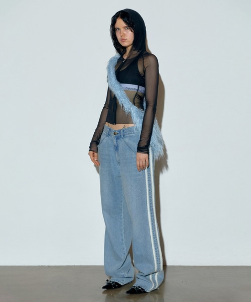 「SCULPTOR」 デニムパンツ SMALL ライトブルー レディース_画像3