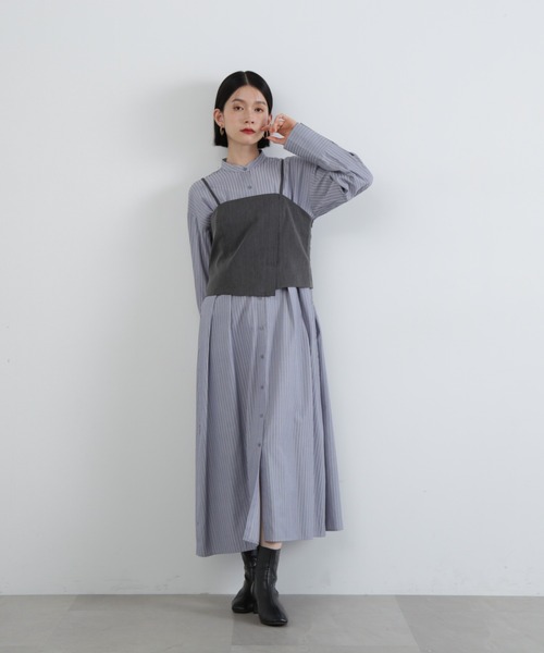 「N.(N. Natural Beauty Basic)」 シャツワンピース MEDIUM ベージュ系その他 レディース_画像2