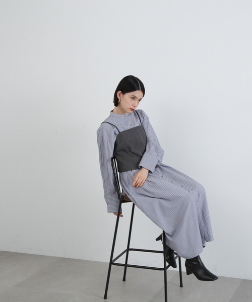 「N.(N. Natural Beauty Basic)」 シャツワンピース MEDIUM ベージュ系その他 レディース_画像3