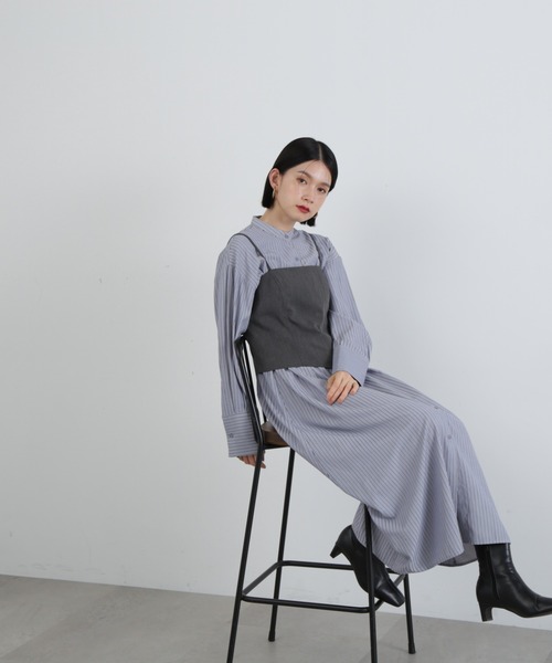 「N.(N. Natural Beauty Basic)」 シャツワンピース MEDIUM ベージュ系その他 レディース_画像4