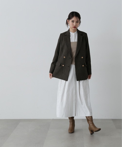「N.(N. Natural Beauty Basic)」 シャツワンピース MEDIUM ベージュ系その他 レディース_画像9