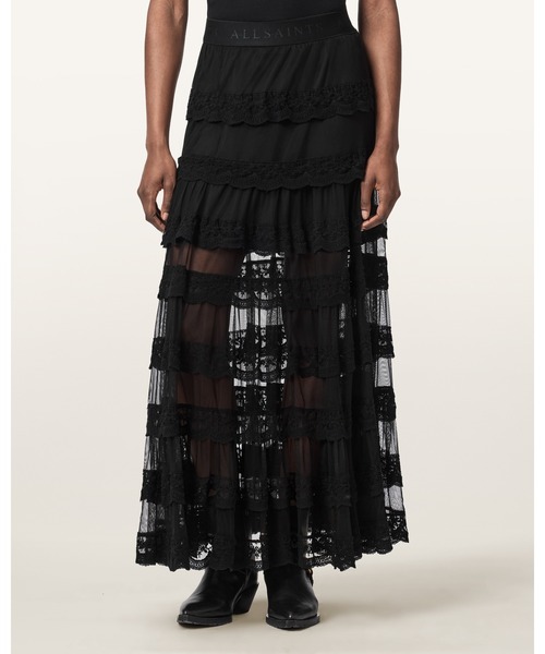 ロング スカート MAGGIE TIERED LACE MAXI SKIRT | MAGGIE ティアード