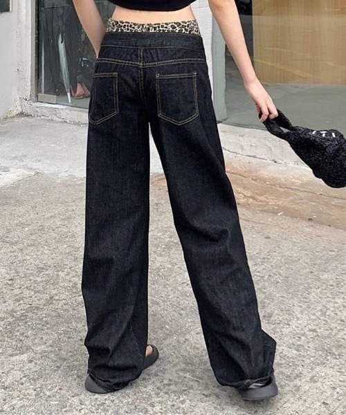 「lilful」 デニムパンツ L ブラック レディース_画像4