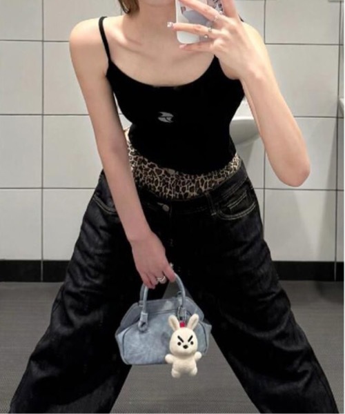 「lilful」 デニムパンツ L ブラック レディース_画像5