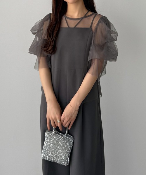 「callautia」 オールインワン LARGE ネイビー レディース_画像9