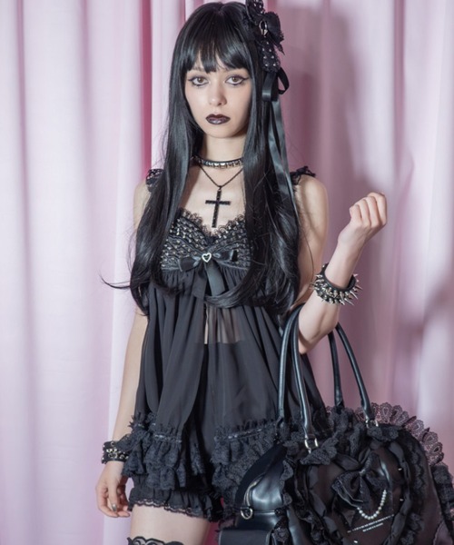 AVENCHUMU ワンピース Lace ＆ studs babydoll : ZOZOTOWN Yahoo!店