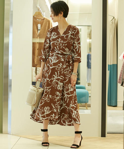 送料込 ワンピース ポリエステルフラワープリント カシュクールワンピース Zozotown Paypayモール店 通販 Paypayモール 無料長期保証 Www Maxipiso Com Ar