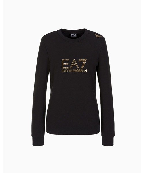 tシャツ 「エンポリオ アルマーニ EA7」Logo Series クルーネックTシャツ コットンジャージー スパンコール レディース EA7 tシャツ 「エンポリオ アルマーニ EA7」Logo Series クルー