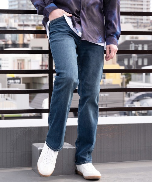 パンツ デニム ジーンズ OUTDOORPRODUCTS ストレッチレギュラー&スリムデニムパンツ