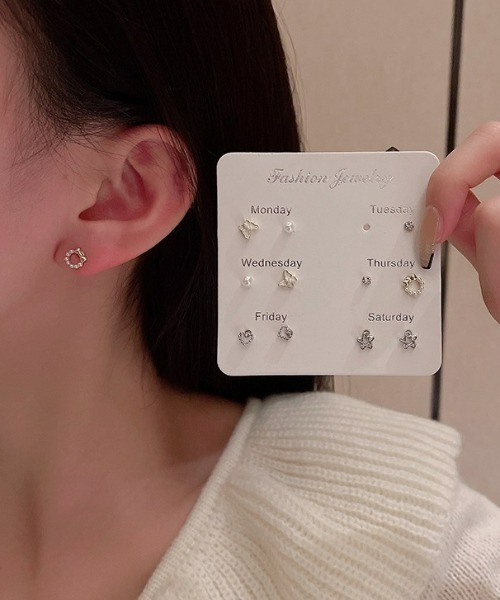 LACーVERT ピアス デイリーミニピアスセット レディース : ZOZOTOWN