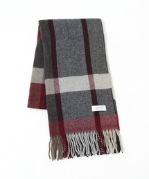 アバハウス（ABAHOUSE）/イタリア製 ウール×カシミヤ チェック柄 マフラー 50×190 ABAHOUSE（アバハウス） マフラー イタリア製 ウール×カシミヤ
