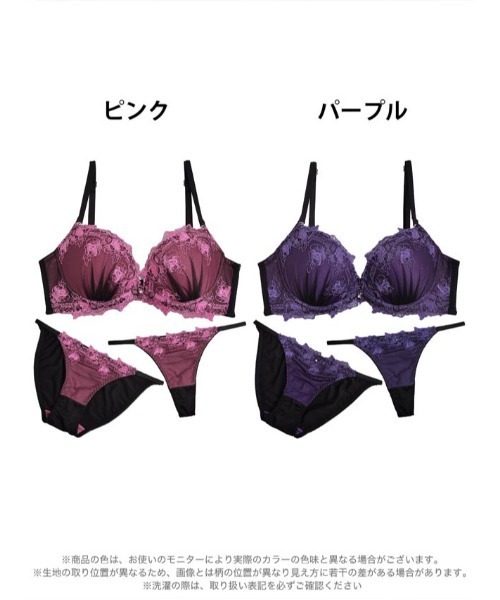 ブラジャー ショーツセット 3点セット リッチ ブロッサム 育乳
