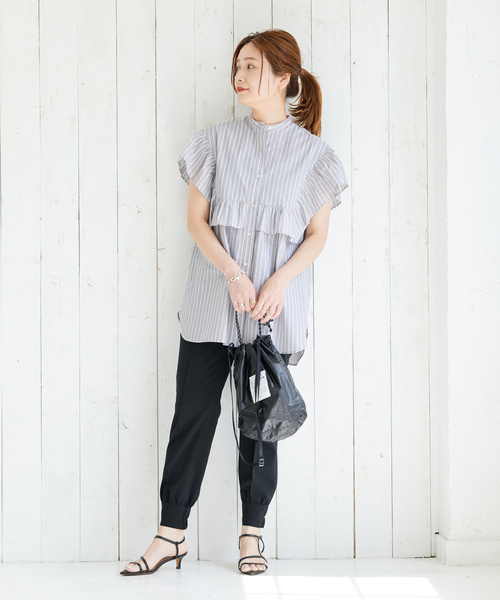 シャツ ブラウス ビッグラッフルスタンドシャツ JOURNAL