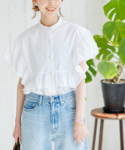 シャツ ブラウス ビッグラッフルスタンドシャツ JOURNAL