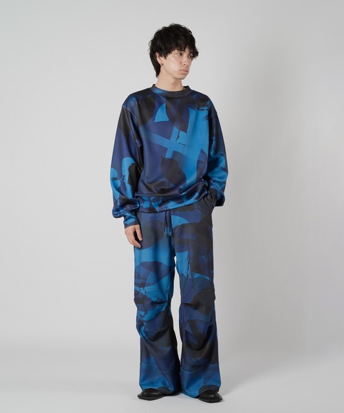 メンズ セットアップ 短パン グラフィックプリント Q00417 Wizzard パンツ ウィザード / PRINT PANTS セットアップ
