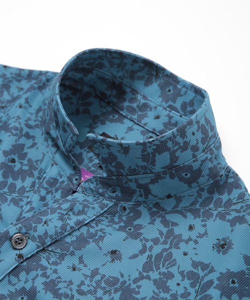 MEN'S BIGI ポロシャツ 「LIBERTY」吸水速乾アーカイブ花柄