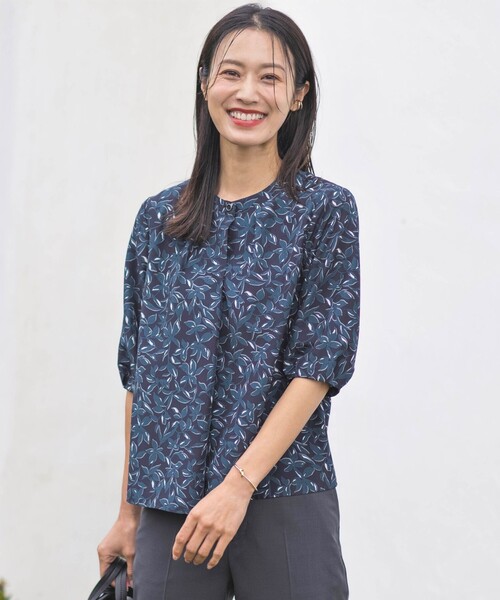 ブラウス シャツ 「洗える」ボタニカルプリント レディース : ZOZOTOWN