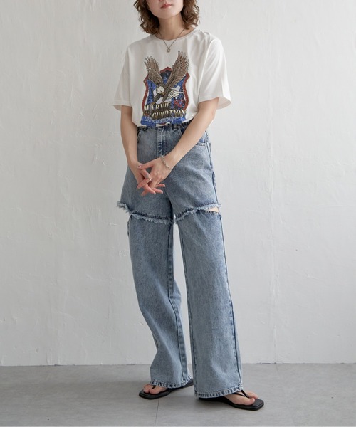 notch. tシャツ イーグルプリントTシャツ レディース : ZOZOTOWN Yahoo