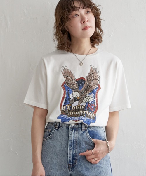 HUMAN MADE イーグルプリント Tシャツ 超絶人気モデル】ヒューマンメイド⭐︎イーグルTシャツ センター